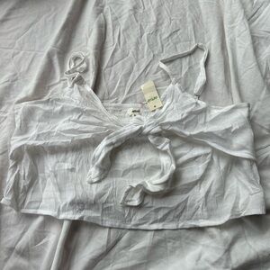 Aerie tie front crop top